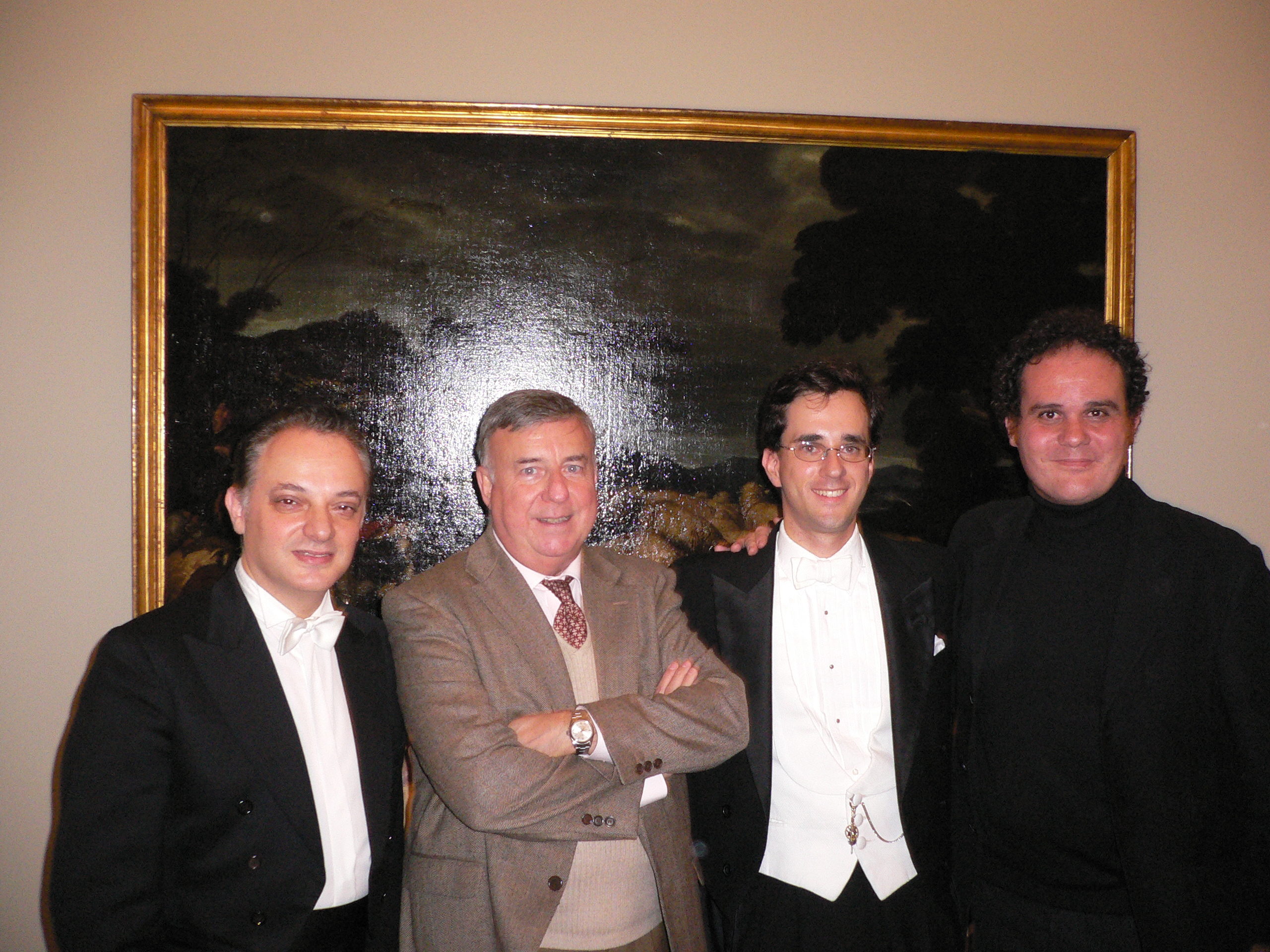 With Antonio Narejos, Jose Luis Garcia del Busto and Jose Zarate, Real Academia de Bellas Artes de San Fernando, Madrid